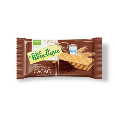 Napolitane cu crema cacao eco 40gr sly nutritia foto