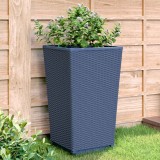 Cumpara ieftin Jardiniere de grădină, 2 buc., albastru gri, 32,5x32,5x57 cm, PP