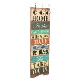 Cumpara ieftin Cuier de perete cu 6 carlige, 120 x 40 cm, HOME IS