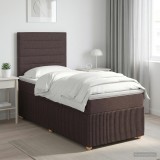 Cumpara ieftin Pat boxspring cu saltea Maro inchis 80 x 200 cm Tesatura