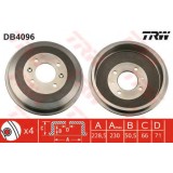 Tambur frana PEUGEOT PARTNER (2008 - 2016) TRW DB4096