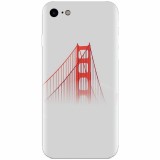 Husa silicon pentru Apple Iphone 5 / 5S / SE, Red Bridge In Clouds