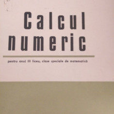 Calcul numeric manual clasa speciala de matematica an.III 1973