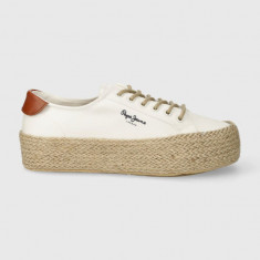 Pepe Jeans espadrile PLS10412 culoarea alb, KYLE CLASSIC