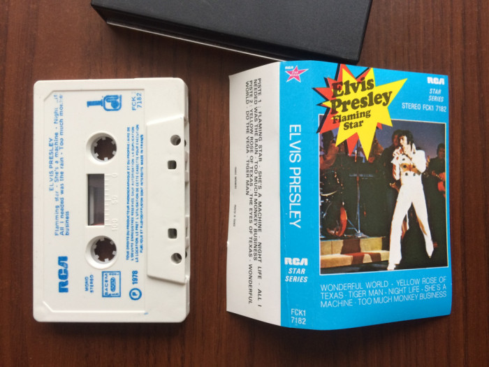 Elvis Presley Flaming Star caseta audio muzica rock &amp; roll RCA rec. france 1978