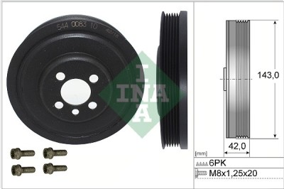 INA 544 0083 20 Set fulie, arbore cotit foto