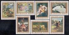 Ungaria, arta, pictura, Gauguin, Courbet, T. Lautrec, 1969, MNH