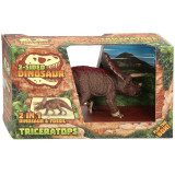 Figurina Triceratops 2 in 1 dinozaur si fosila