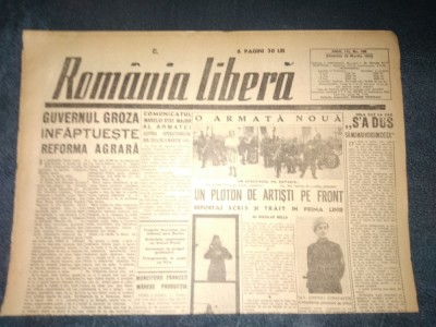 ZIAR ROMANIA LIBERA 10 MARTIE 1945 foto