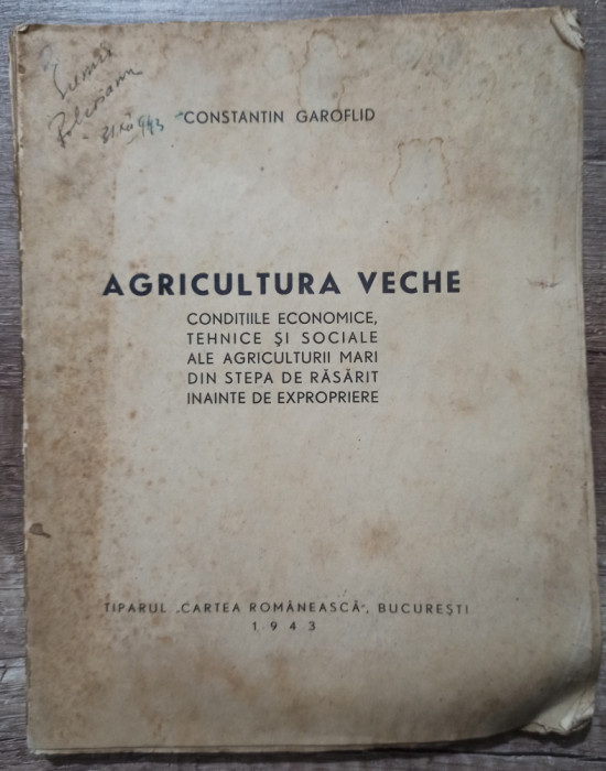Agricultura veche - Constantin Garofild// 1943