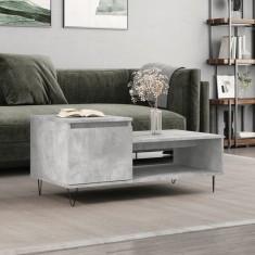 vidaXL Masu?a de cafea, gri beton, 100x50x45 cm, lemn prelucrat foto