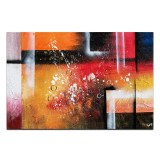 Tablou abstract pictat manual living, birou, NO NAME (6), 90x60cm ulei pe panza, gata de agatat pe perete