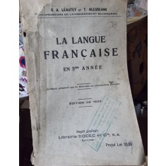 C. A. Leautey - La langue francaise en 5eme annee