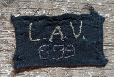 Ecuson textil elev LAV 699, perioada interbelica foto