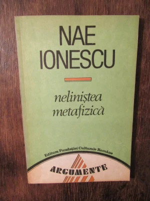 Nae Ionescu - Neliniștea metafizică foto