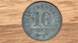 Germania - moneda de colectie istorica - 10 pfennig 1921 zinc - aUNC ! superba !, Europa