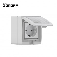 Priza inteligenta pentru exterior Wi-Fi Sonoff S55F, Distribuire control acces, Timer, Smart scenes, Rezistenta la apa foto