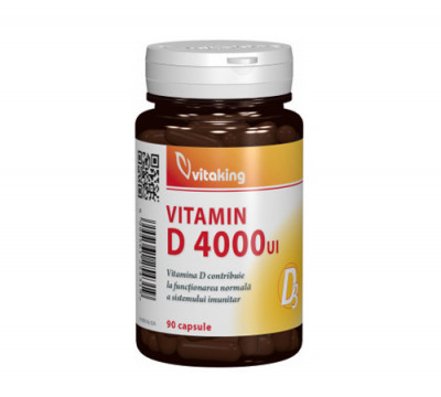 Vitamina D Forte 4000UI, 90cps, Vitaking foto