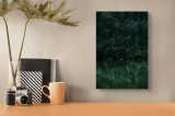 Tablou Canvas, "Lacul și pădurea &icirc;n reflecție liniștită", Reflecție, Liniște, Natură, Verde, Singurătate, Mister, Apă, Pădure, Izolare, Calm, 26 x 39
