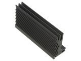 Radiator extrudat cu aripioare, negru