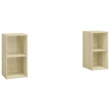 Cumpara ieftin Dulapuri TV 2 buc., stejar Sonoma,72x35x36,5 cm, lemn prelucrat
