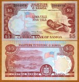 !!! SAMOA - 5 TALA (2002) - P 33 a - UNC / SERIA D , CU DOAR O SEMNATURA