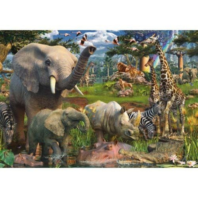 PUZZLE ANIMALE IN SALBATICIE, 18000 PIESE foto