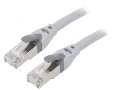 Patch Cord S/FTP Cat6a 5m Gri Aurit foto