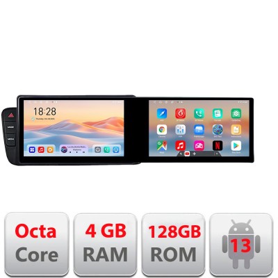 Navigatie Audi A4 2008-2016 NON-MMI Kit-A4 Edotec 2 ecrane 8 core 4+128 21.6 inch Incell android Wifi 5Ghz gps internet CarStore Technology foto