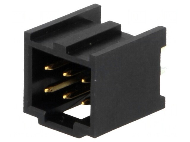 Soclu dreptunghiular C-Grid III 2,54mm 6 pini aurit THT