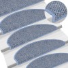 Gossi covorase scari autoadezive, 15 buc. albastru 65x21x4 cm, sisal