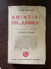 Iacob Negruzzi Amintiri din ?Junimea? (1947) foto