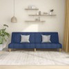 VidaXL Canapea extensibilă cu 2 locuri, albastru, material textil