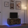 VidaXL Comodă TV cu lumini LED, stejar fumuriu, 100x41x50 cm 861413
