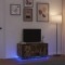 vidaXL Comodă TV cu lumini LED, stejar fumuriu, 100x41x50 cm 861413