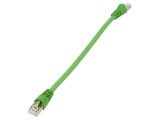 Patch Cord S/FTP Cat 6a cu RJ45 - 0,25m, Dublu Ecranat, Verde