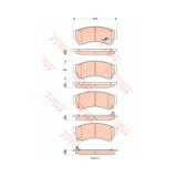 Set placute frana Trw GDB3501, parte montare : Punte fata