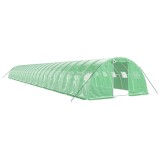 Cumpara ieftin Sera cu cadru din otel, verde, 96 m&sup2;, 24x4x2 m