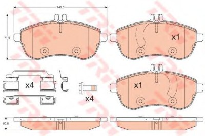 Set placute frana,frana disc MERCEDES C-CLASS Cupe (C204) (2011 - 2016) TRW GDB2056 foto