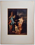 Vtg Art Print din 1903 ADRIAEN van der WERFF - Respingerea lui Agar