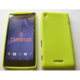 Husa Silicon TPU Verde pentru Sony Xperia T3 - Protectie subtire si flexibila
