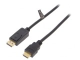 Cablu DisplayPort 1.2 la HDMI 2m Negru