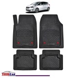 Covorase Auto TeamCar&reg; Tip Tavita Compatibile Kia Carens Generatia III (2013&ndash;2019) Negru Material Rezistent, Cauciuc