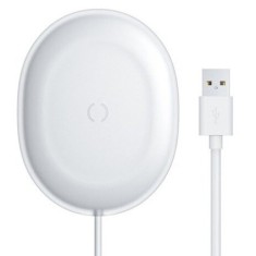 Incarcator wireless Baseus Jelly Qi 15W, compatibilitate smartphones, Cablu Type-C la USB inclus, alb