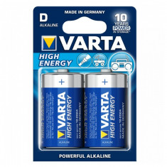 Baterie Alcalina Varta LR20 D 1,5 V 16500 mAh High Energy (2 pcs) Albastru foto