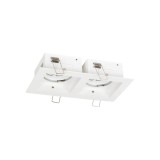Rama spot dublu Zara 2XGU10 180X100mm, alb, Metsan