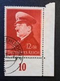 Germania (Deutsches Reich 1944) 12+38Pf Roșu cu Margine Dublă Cifră de Coală "10" și Ștampilă Berlin-Zehlendorf (Ștampilat / Used) CLK1