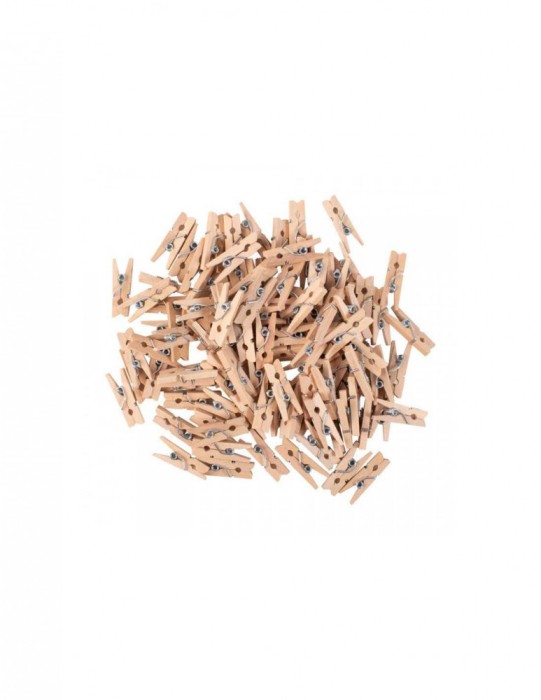 Set 100 clestisori rufe 25 mm natur pentru activitati de creatie