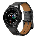 Curea Tech-Protect Leather pentru Samsung Galaxy Watch 4/5/5 Pro/6 Negru