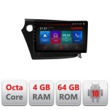 Navigatie Honda Insight 2009-2014 E-insight Octa Core cu Android Radio Bluetooth Internet GPS WIFI DSP 4+64GB 4G CarStore Technology